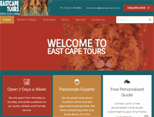 Tablet Screenshot of eastcapetours.com